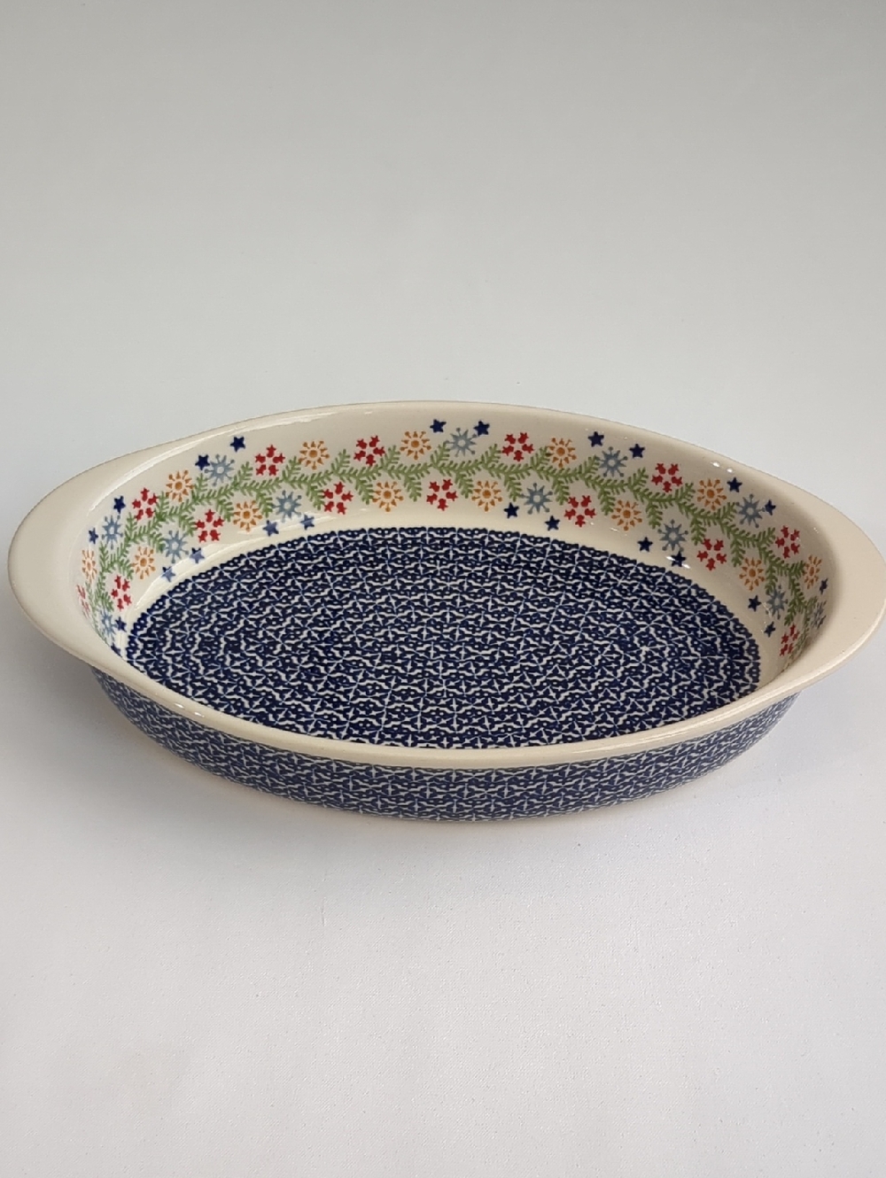 Polish Pottery Boleslawiec Handmade Oval Serving Baking 11.5" x 7.25" Dish